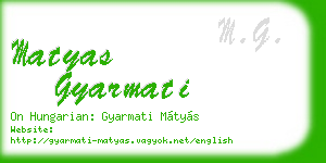 matyas gyarmati business card