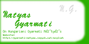 matyas gyarmati business card